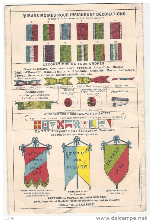 Catalogue Fabique De Drapeaux Bequet Bernard - 1925/1930 - 8pages Dont Deux Couverture Couleur, TB - Bandiere