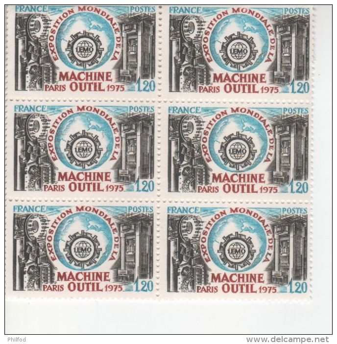 1975 - Exposition Mondiale De La Machine - Outil   - Bloc De 6 Timbres N° 1842 - Autres & Non Classés