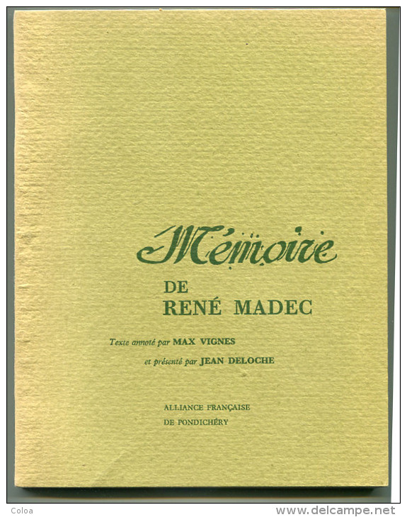 Inde Mémoire De René Madec 1983 - Histoire