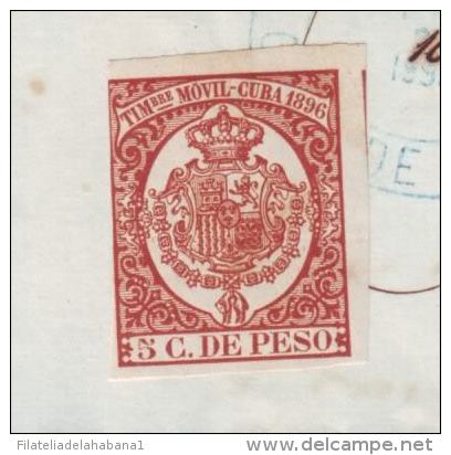 E4606 CUBA \"VALE POR\". HOSPITAL GARCINI 1895 ESPAÑA SPAIN - Timbres-taxe
