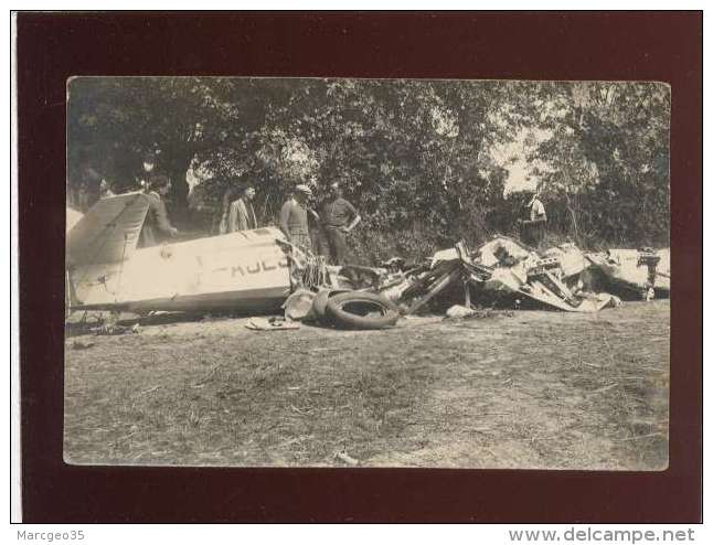 Carte Photo Accident D'avion " F- AOES " - Accidents