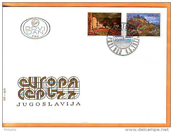 Yugoslavia 1977 Y FDC Europa Cept Landscapes Mi No 1684-85 Postmark Beograd 04.05.1977. - FDC