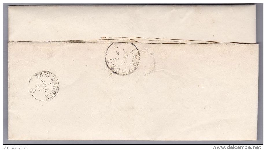 Heimat AG OTHMARSINGEN 1860-01-30 Amtlich Brief Nach Fahrwangen B.O.M. - 1843-1852 Kantonalmarken Und Bundesmarken