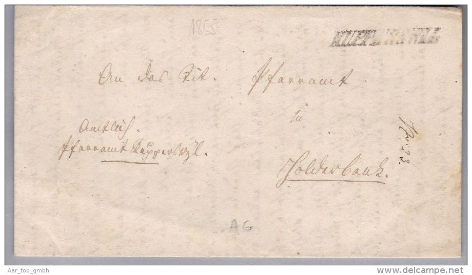 Heimat AG RUPPERSWIL 1855-11-01 Amtlich Brief Nach Holderbank - 1843-1852 Kantonalmarken Und Bundesmarken