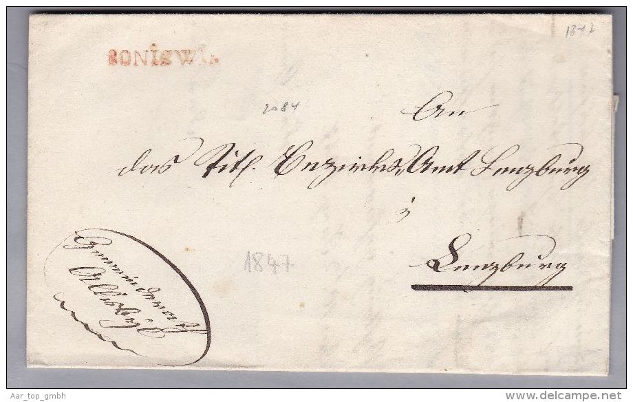 Heimat AG BONISWIL 1847-06-10 Rot Langstempel Auf Brief Nach Lenzburg - ...-1845 Precursores