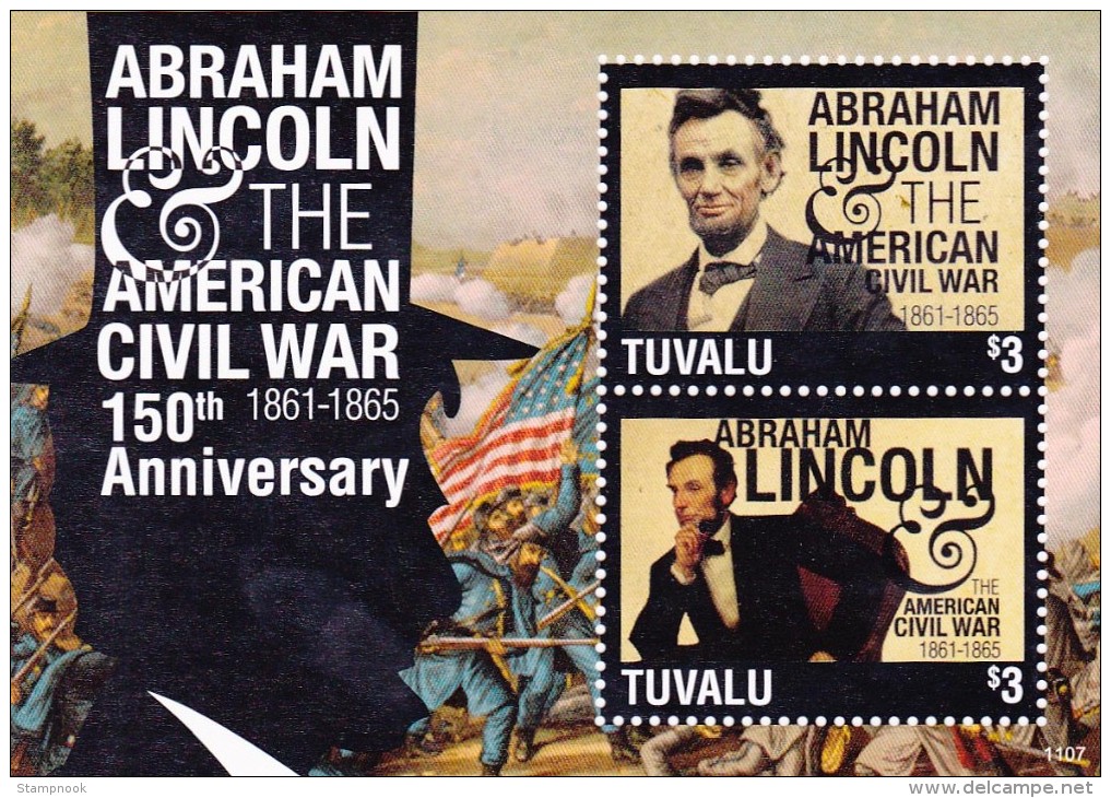 Tuvalu Scott  1159  Mint NH VF CV 12.50 Lincoln 150th - Tuvalu