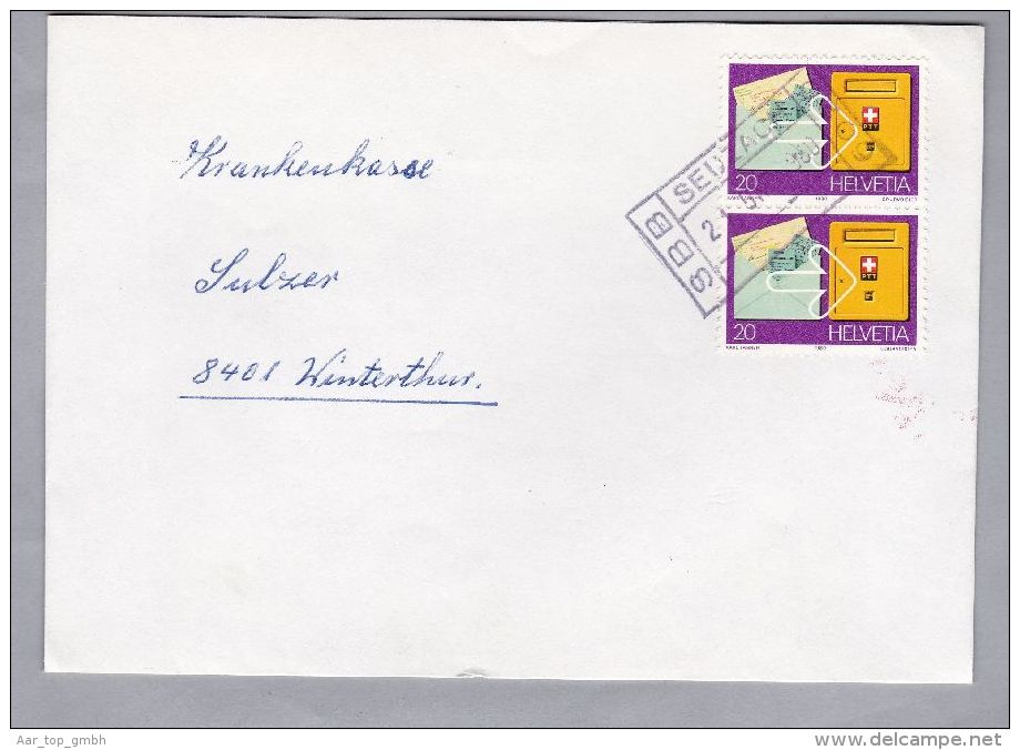 Heimat AG SEUZACH 1980-10-21 Bahnstations-Stempel - Storia Postale