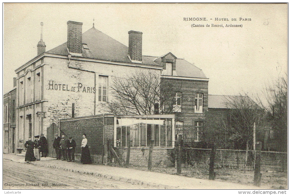 ARDENNES 08.RIMOGNE HOTEL DE PARIS - Other & Unclassified