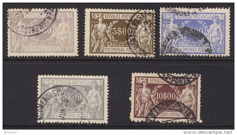 Portugal 1920 Parcel Stamps High Values Fine Used - Gebraucht