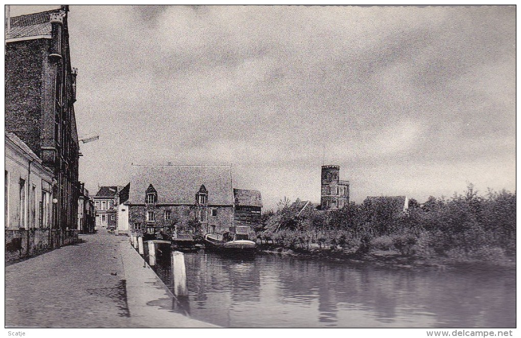 Rupelmonde.  -   Zicht Op De Spaanse Watermolen En De Torenruïne - Kruibeke