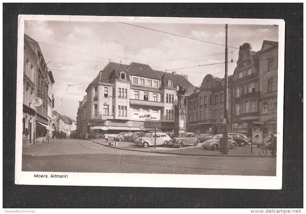 Moers Altmarkt POSTCARD SENT TO INDIA WITH GERMAN STAMP + INDIA BANGALORE RECEING POSTMARKI - Lettres & Documents