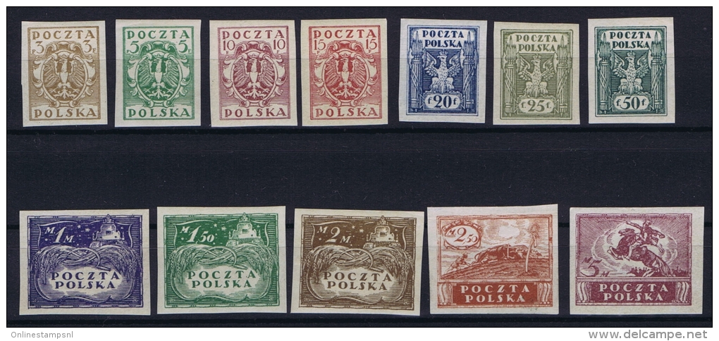 Poland: Mi 89-100 MH/*, 99 Has A Light Fold At Top - Unused Stamps