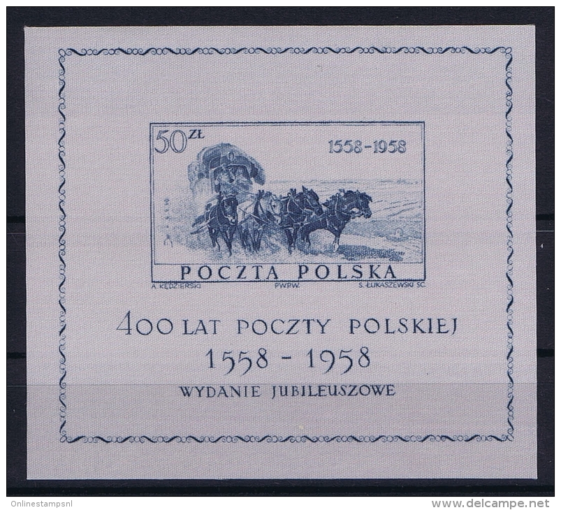 Poland: Mi  Block 22   MNH/**  1958 - Blokken & Velletjes