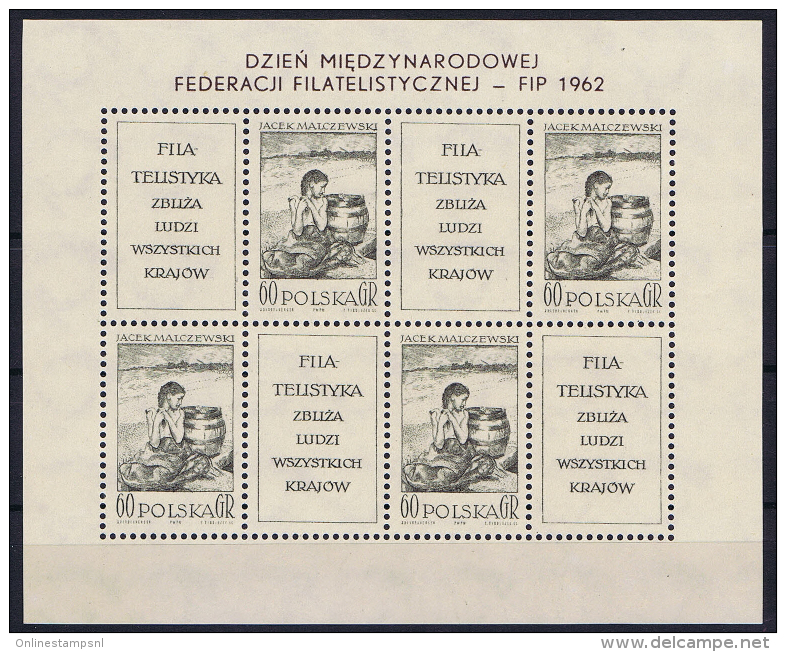 Poland: Mi  1337  Kleinboog 1962 MNH/** - Blokken & Velletjes