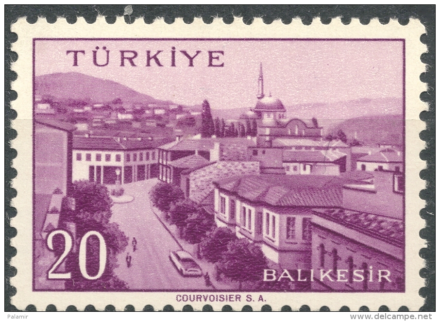 Turkey  1958   Landscapes - Balikesir   20k   MNH    Scott#1322 - Neufs