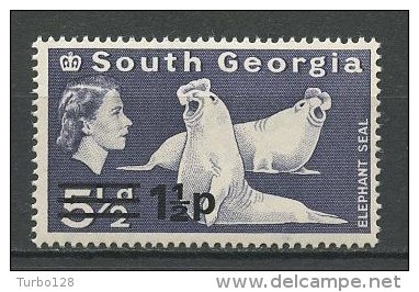 GEORGIE DU SUD 1971 N° 27 ** Neuf = MNH Superbe Cote 2 &euro;  Faune Mammifères Animaux Fauna - Südgeorgien