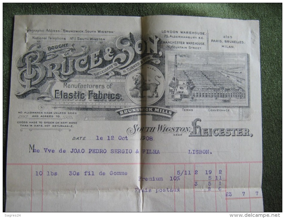 Bruce & Son-Successors To H.Turner & Son,Manufacturers Of Elastic Fabrics 1908 - Royaume-Uni