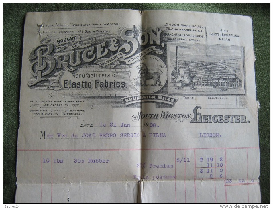 Bruce & Son-Successors To H.Turner & Son,Manufacturers Of Elastic Fabrics 1908 - Reino Unido