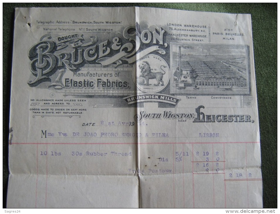 Bruce & Son-Successors To H.Turner & Son,Manufacturers Of Elastic Fabrics 1914 - United Kingdom