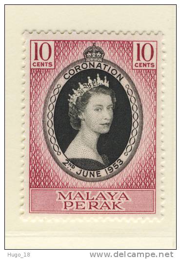 1953 QUEEN ELIZABETH CORONATION  MALAYA PERAK - Perak