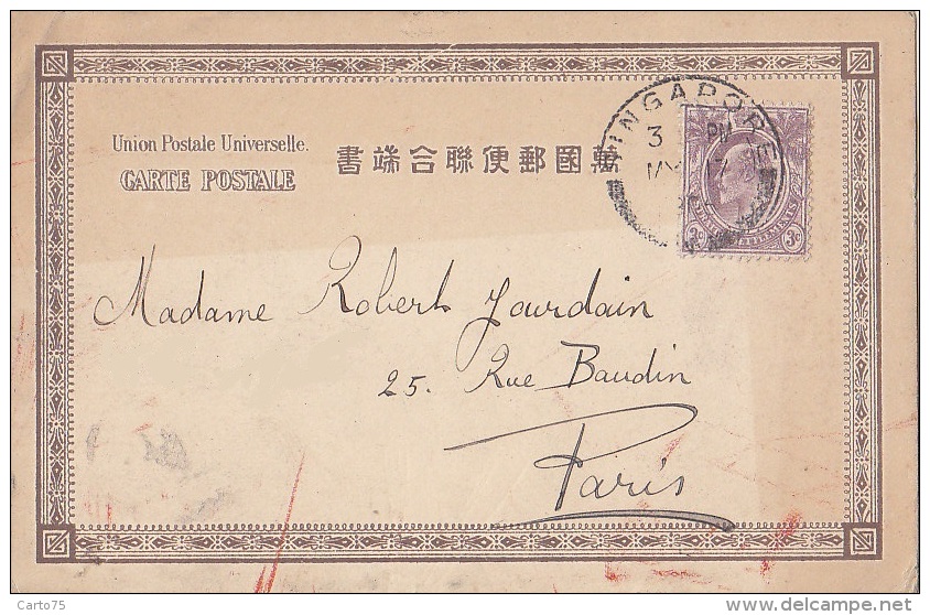 Chine - China - Panorama - Precurseur - Postal Mark 1904 Singapour - Singapore - Singapour
