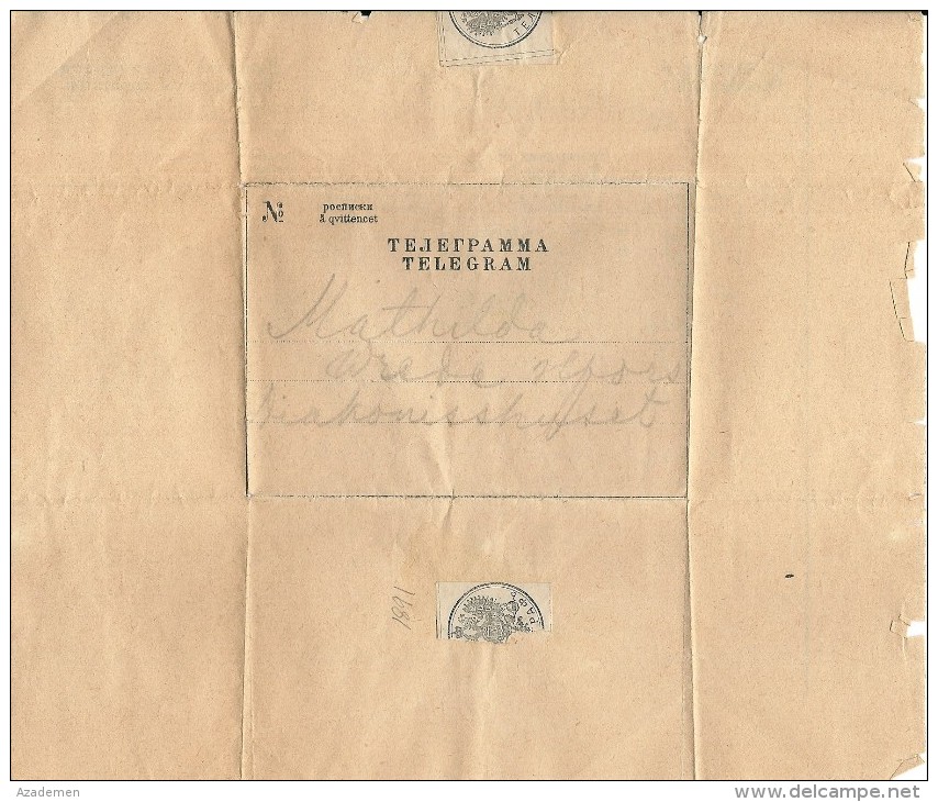 Formulaire Télégraphique 1891 - Telegraph