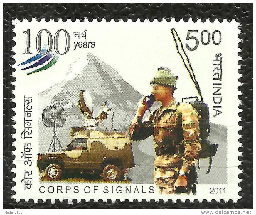 INDIA, 2011, 100 Years Of The Corps Of Signals, MNH, (**) - Unused Stamps