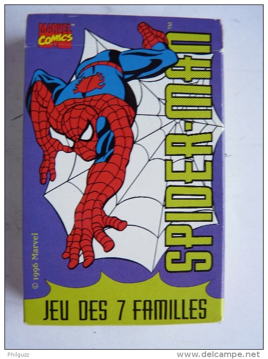 JEU De Cartes Des 7 FAMILLES  SPIDERMAN CARTA MUNDI 1996 - MARVEL - Statuettes En Résine