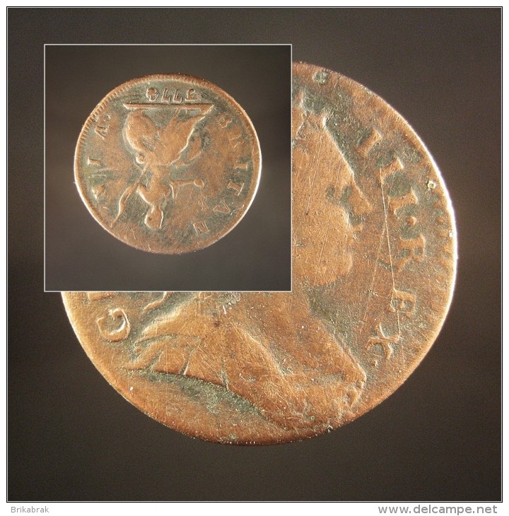 *PIECE GRANDE BRETAGNE 1/2 PENNY INVERSEE 1774 - Jeton Monnaie Médaille Collection Numismate Numismatique - B. 1/2 Penny