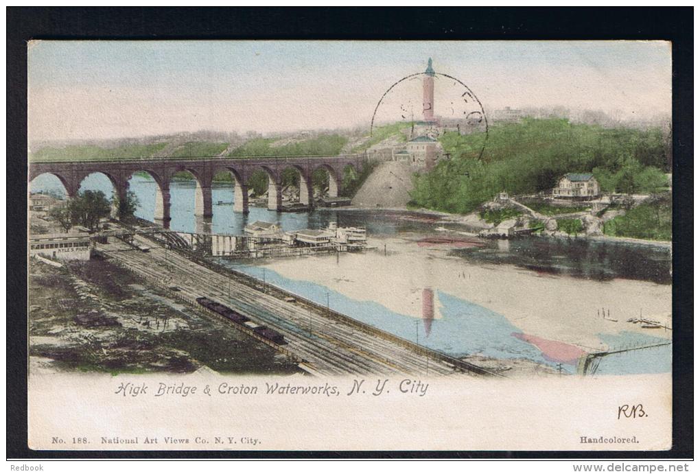 RB 976 - 1904 USA Postcard - Higk Bridge &amp; Croton Waterworks - New York - SG 331 - 2c Rate Brooklyn To London - Other & Unclassified