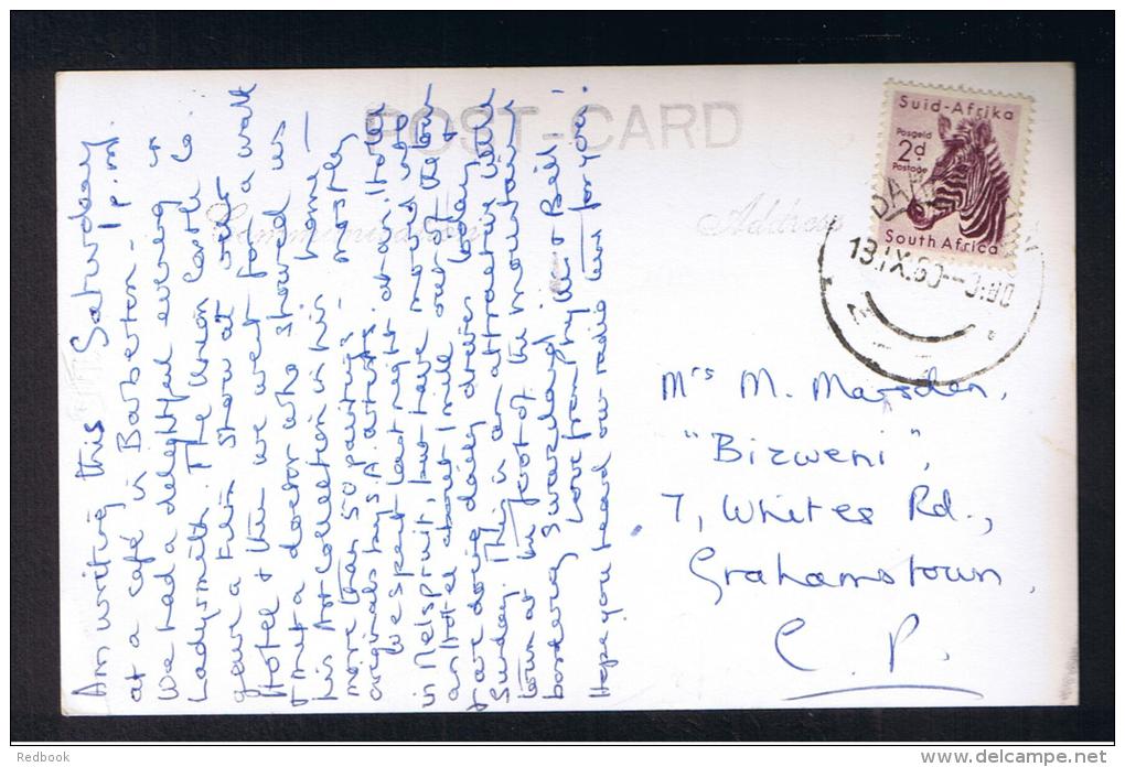 RB 976 - 1960 Real Photo South Africa Postcard - Barberton 2d Rate To Grahamstown - South Africa
