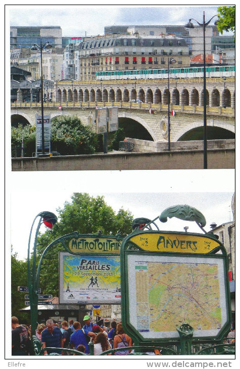 Lot De 5 Cartes Métro Paris , Cpm Neuves , Tirage Limité , Avec Coquilles D'impression Au Dos , Voir Scan - 5 - 99 Cartoline