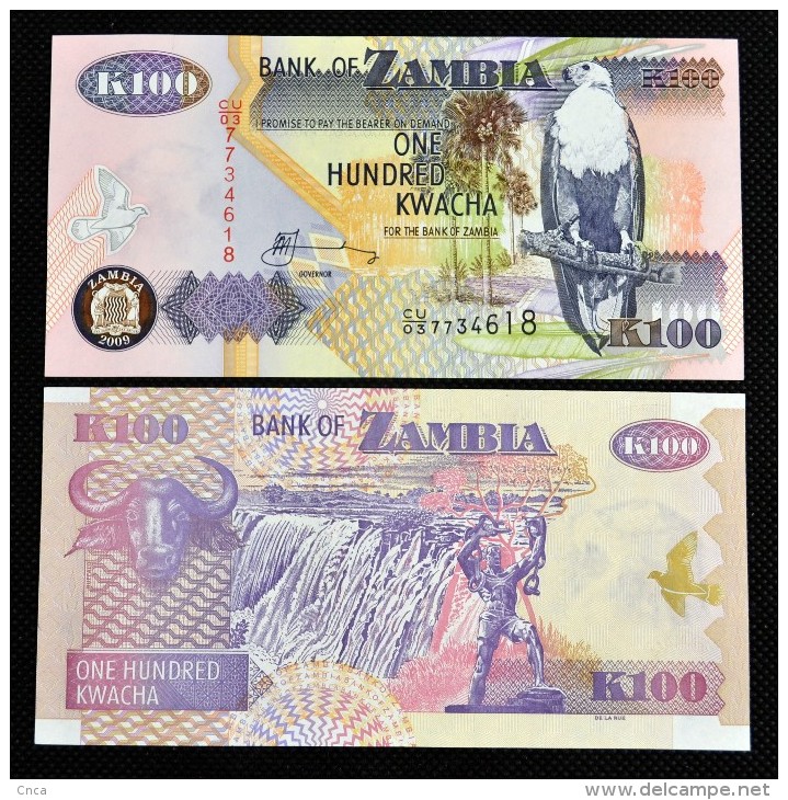 Zambia 100 Kwacha  UNC. Africa Banknotes. 1PCS. - Zambia