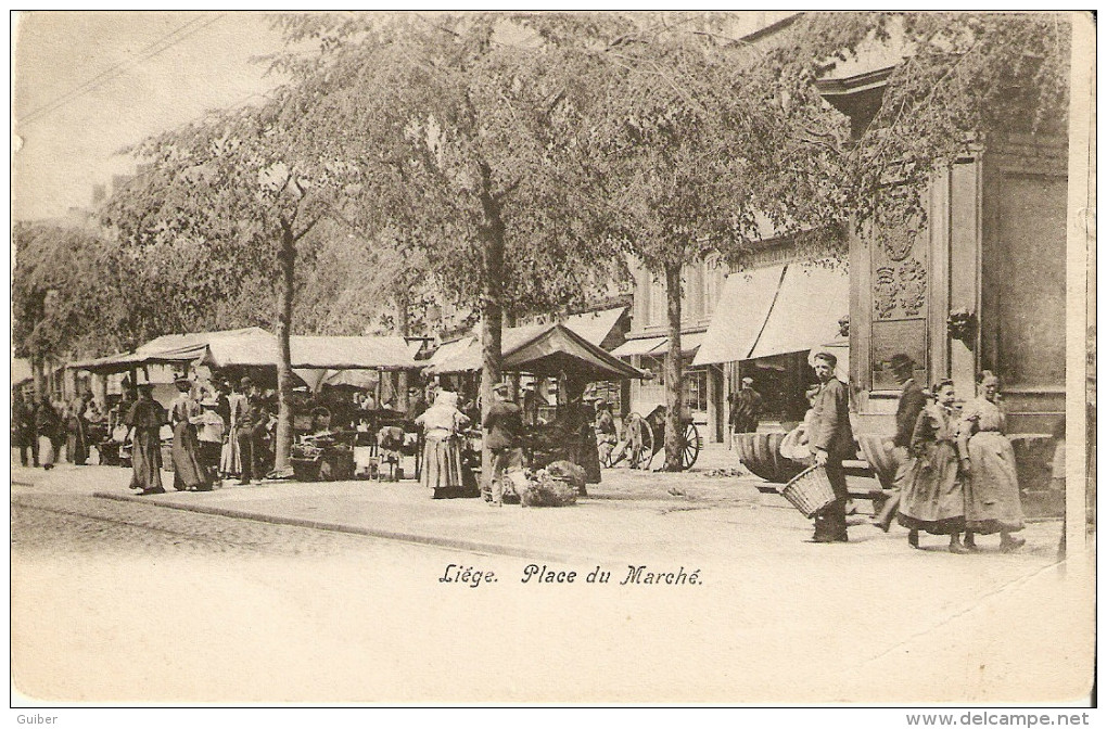 Liege Place Du Marché (plis Coin Inf. Droit) - Liege