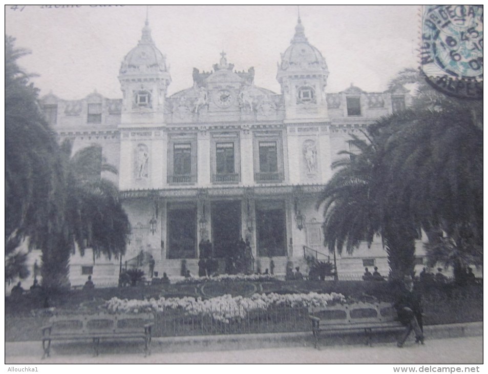 Monaco Monte-Carlo CPA Entrée Du Casino-cachet à Date 1905 Nice Dr De La Gare Pr Petit Marseillais Quai Du Canal Marseil - Casino