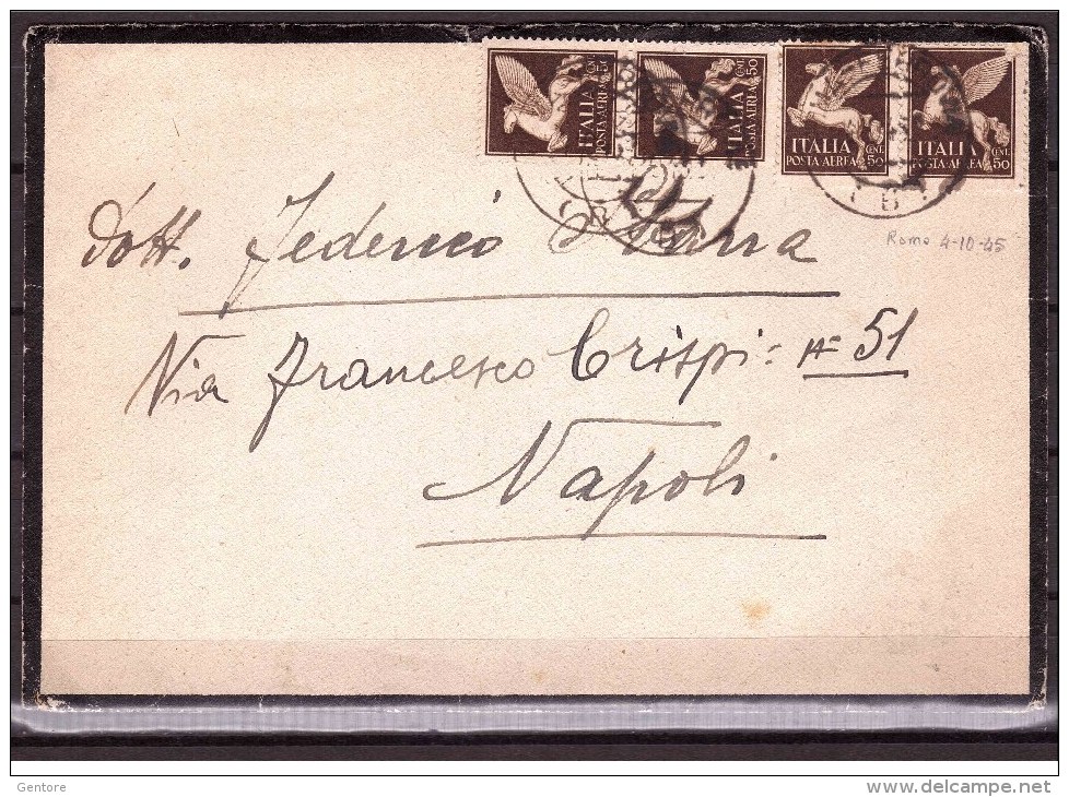 ITALY 1945 Letter To Napoli  Franked With 4 By 50 Cent  Air Post - Other & Unclassified
