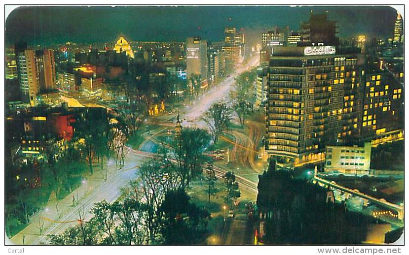 MEXICO, D.F. - Hotel Continental Hilton - Vista Nocturna - Mexique