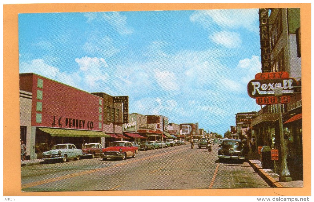 Harrison Ave Cars Panama City FL Old Postcard - Panama City