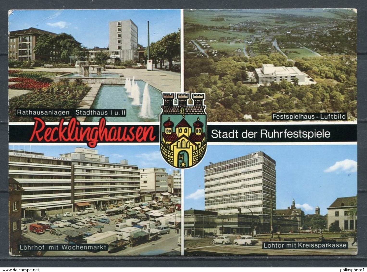 (03136) Recklinghausen / Stadt Der Ruhrfestspiele / Mehrbildkarte - Gel. - Recklinghausen