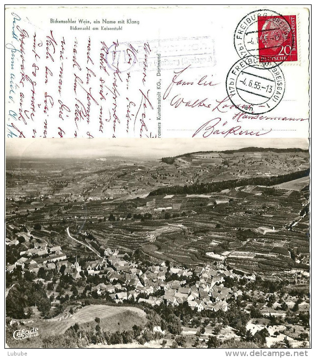 AK  Bickensohl Am Kaiserstuhl (Stempel Bickensohl über Freiburg (Breisgau))            1955 - Maschinenstempel (EMA)