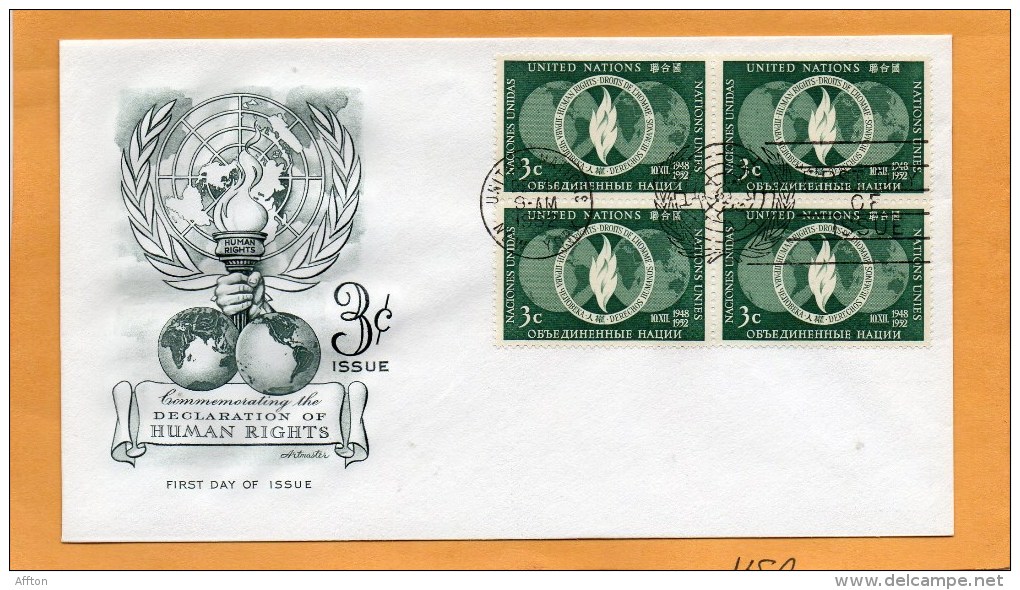 United Nations New York 1952 FDC - FDC