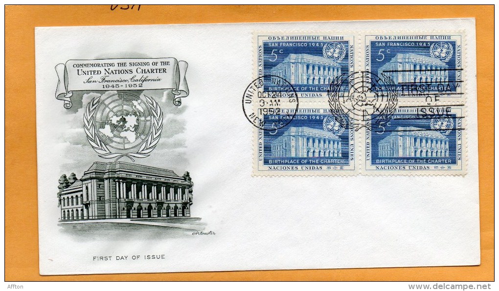 United Nations New York 1952 FDC - FDC