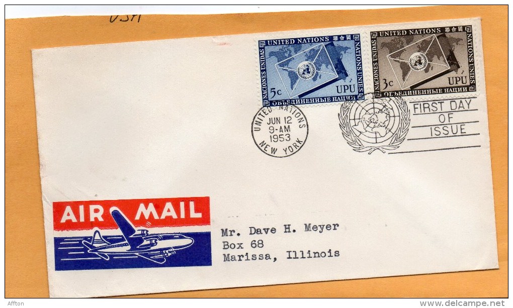United Nations New York 1953 FDC - FDC