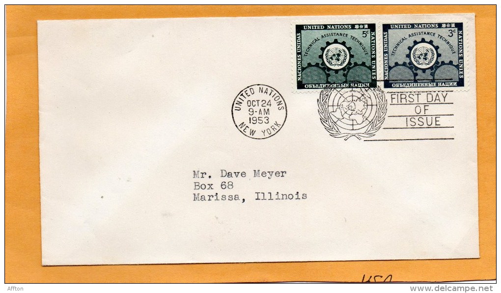 United Nations New York 1953 FDC - FDC