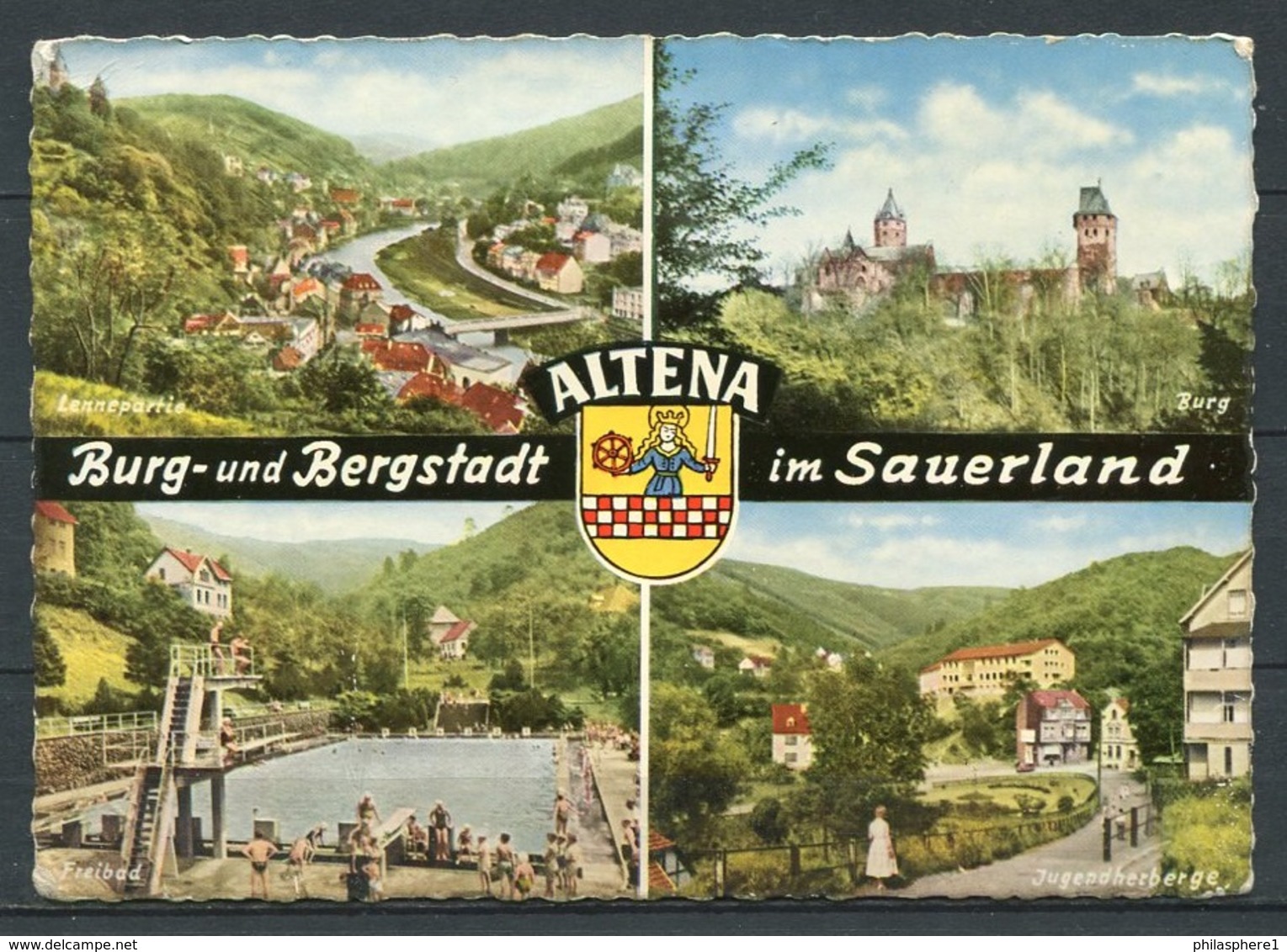 (03147) Burg- Und Bergstadt Altena Im Sauerland / Mehrbildkarte - Gel. - Altena