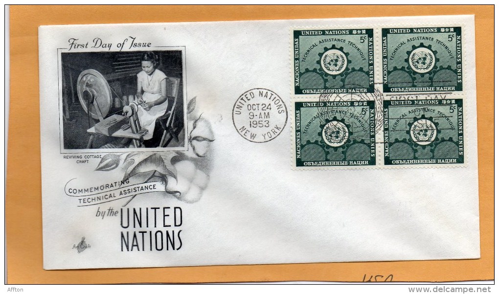 United Nations New York 1953 FDC - FDC