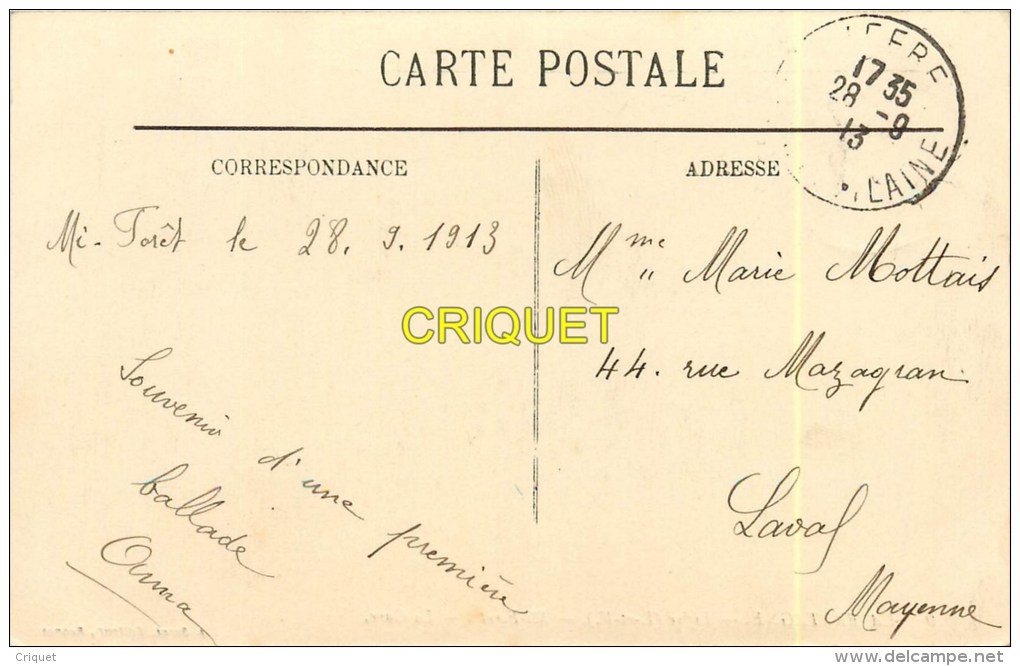 Cpa 35 Liffré, Mi-Forêt, La Gare, Beau Train Et Cheminots, Carte Pas Courante, Affranchie 1913 - Autres & Non Classés