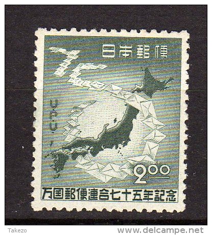 Japan, Japon, 75è Anniv De L'UPU, Iles Du Japon Et 75 Fait D'enveloppes, Courrier - Unused Stamps