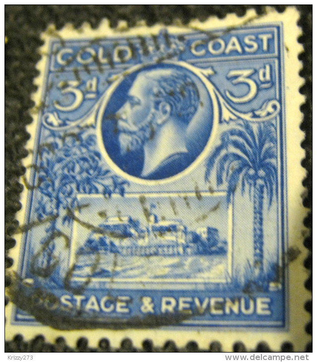 Gold Coast 1928 Christianberg Castle 3d - Used - Côte D'Or (...-1957)