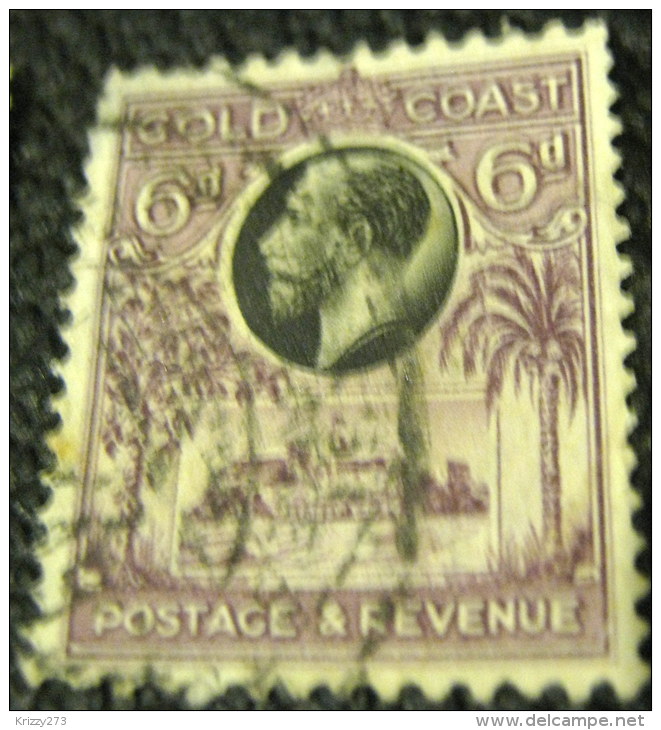 Gold Coast 1928 Christianberg Castle 6d - Used - Costa D'Oro (...-1957)